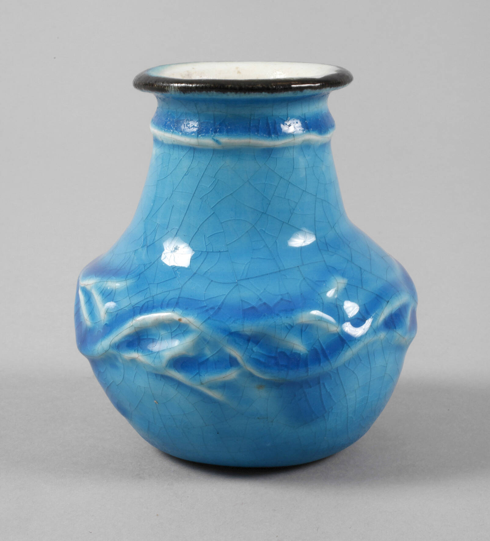 Max Laeuger kleine Vase Craqueléglasur