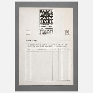 Rechnungsformular Wiener Werkstätte