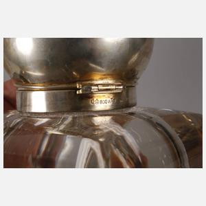 Übergroßes Tintenfass mit Silbermontierung