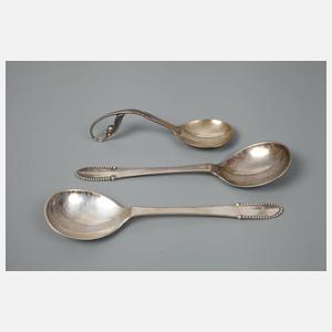 Georg Jensen drei Silberlöffel