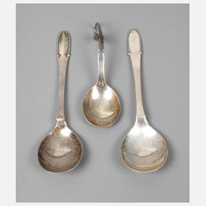 Georg Jensen drei Silberlöffel
