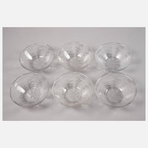 René Lalique sechs Kompottschälchen