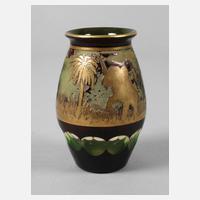 Art déco-Vase mit geätztem Elefantendekor111