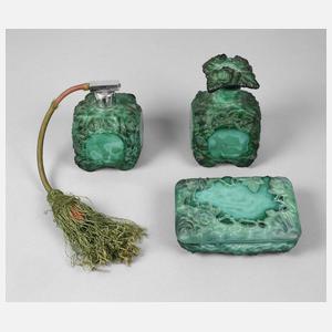 Dreiteilige Toilettengarnitur Art déco