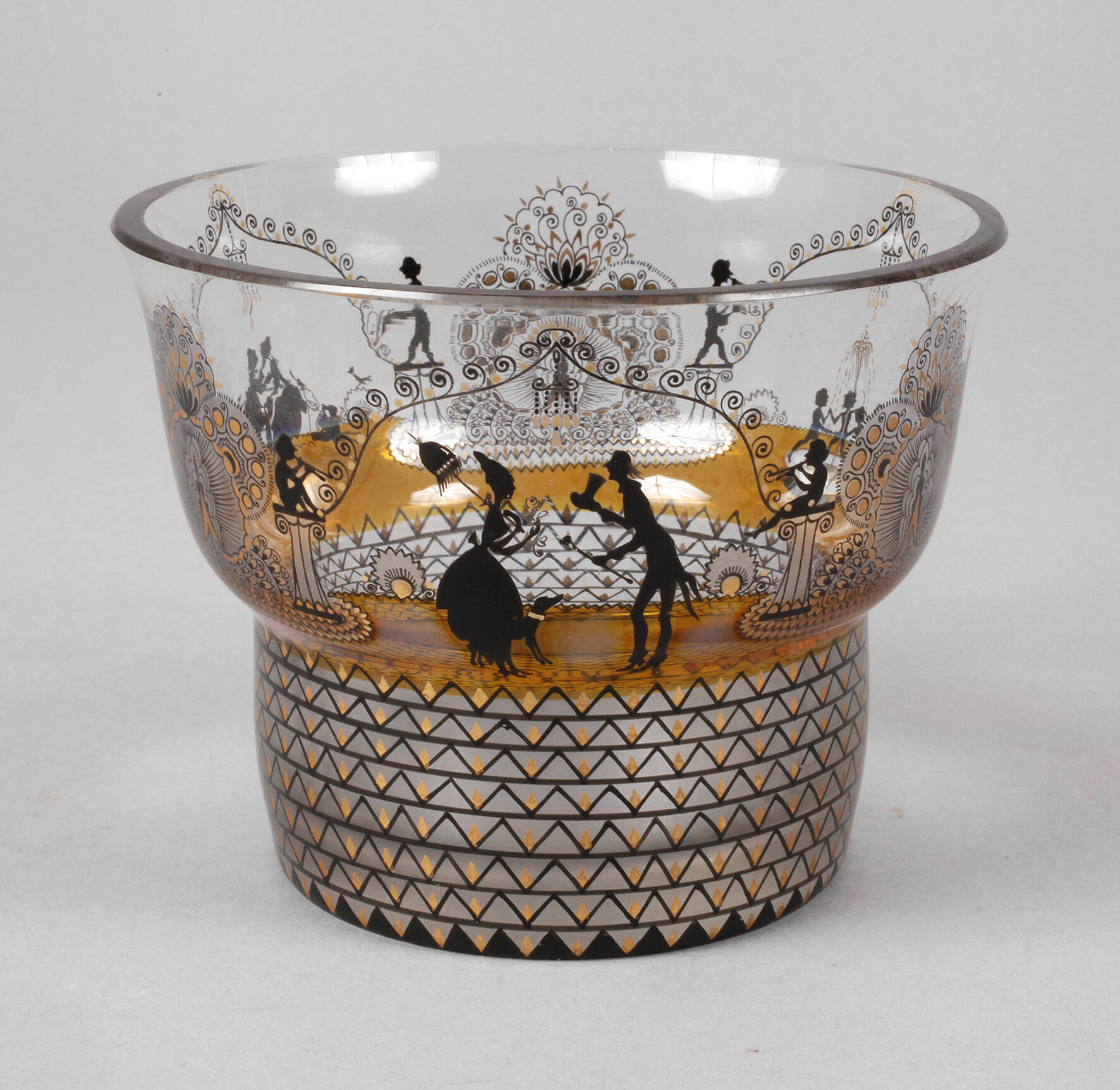 Fachschulschale Steinschönau Schattenmalerei