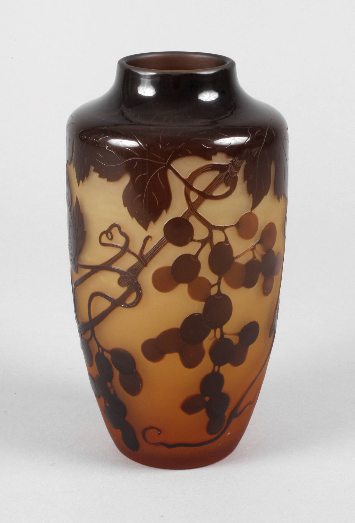 Ätzglasvase D'Argental