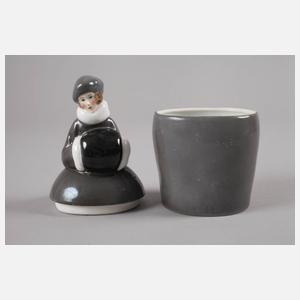 Heubach figürliche Deckeldose