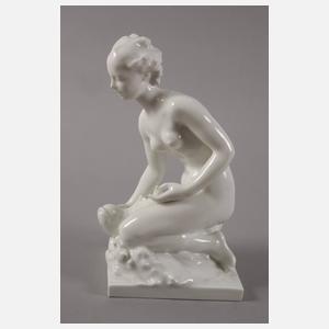 KPM Berlin weiblicher Akt mit Fisch