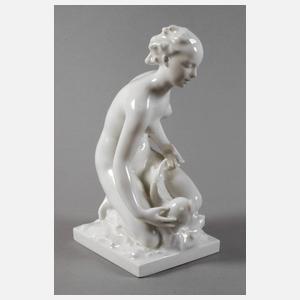 KPM Berlin weiblicher Akt mit Fisch