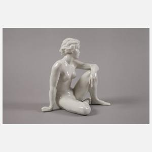 Schaubachkunst sitzender weiblicher Akt