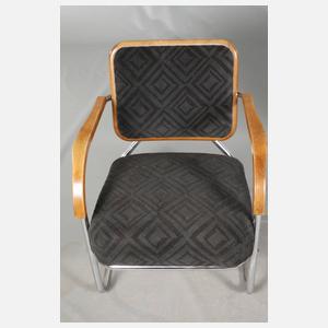 Paar Stahlrohrsessel