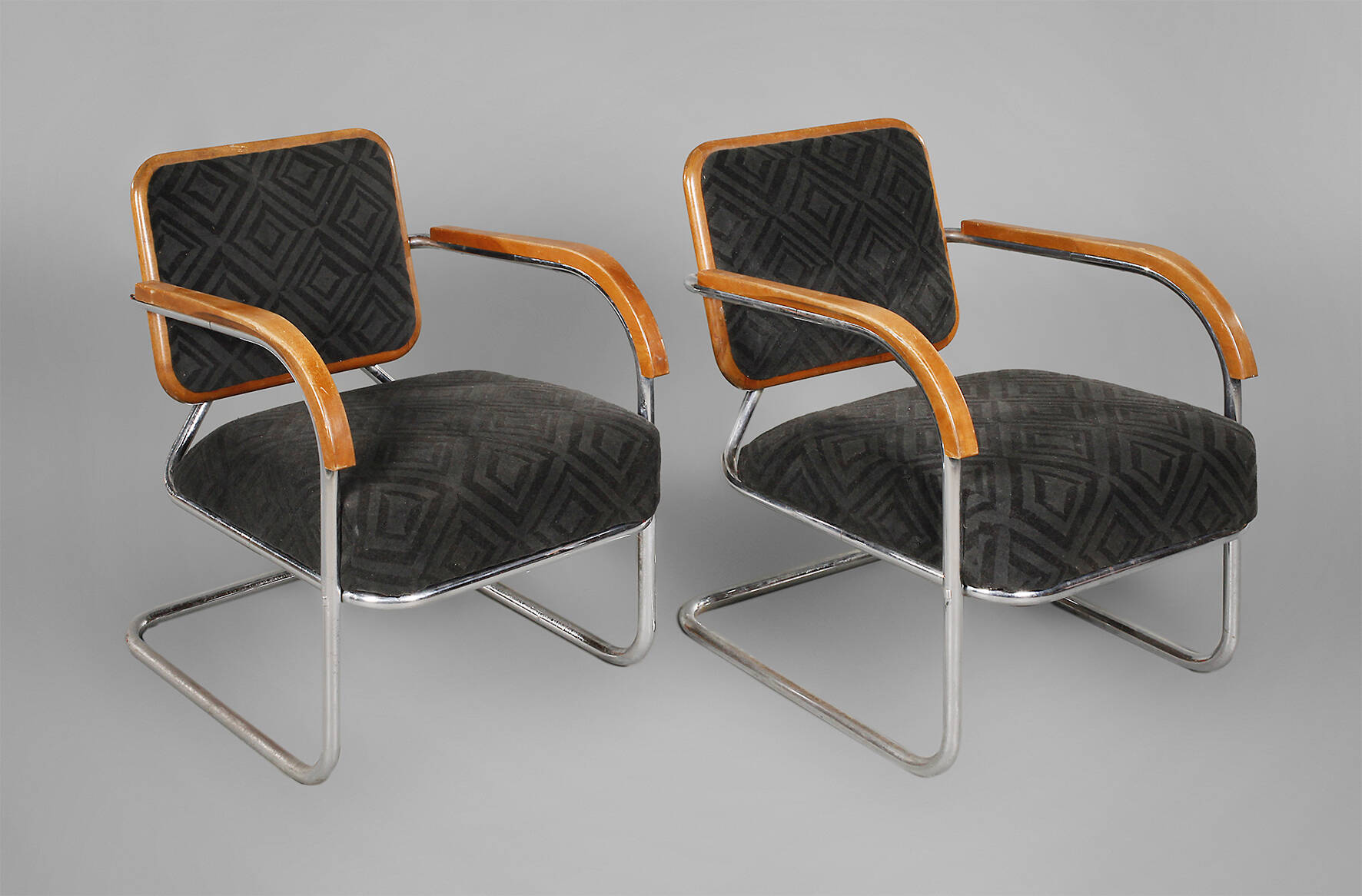 Paar Stahlrohrsessel