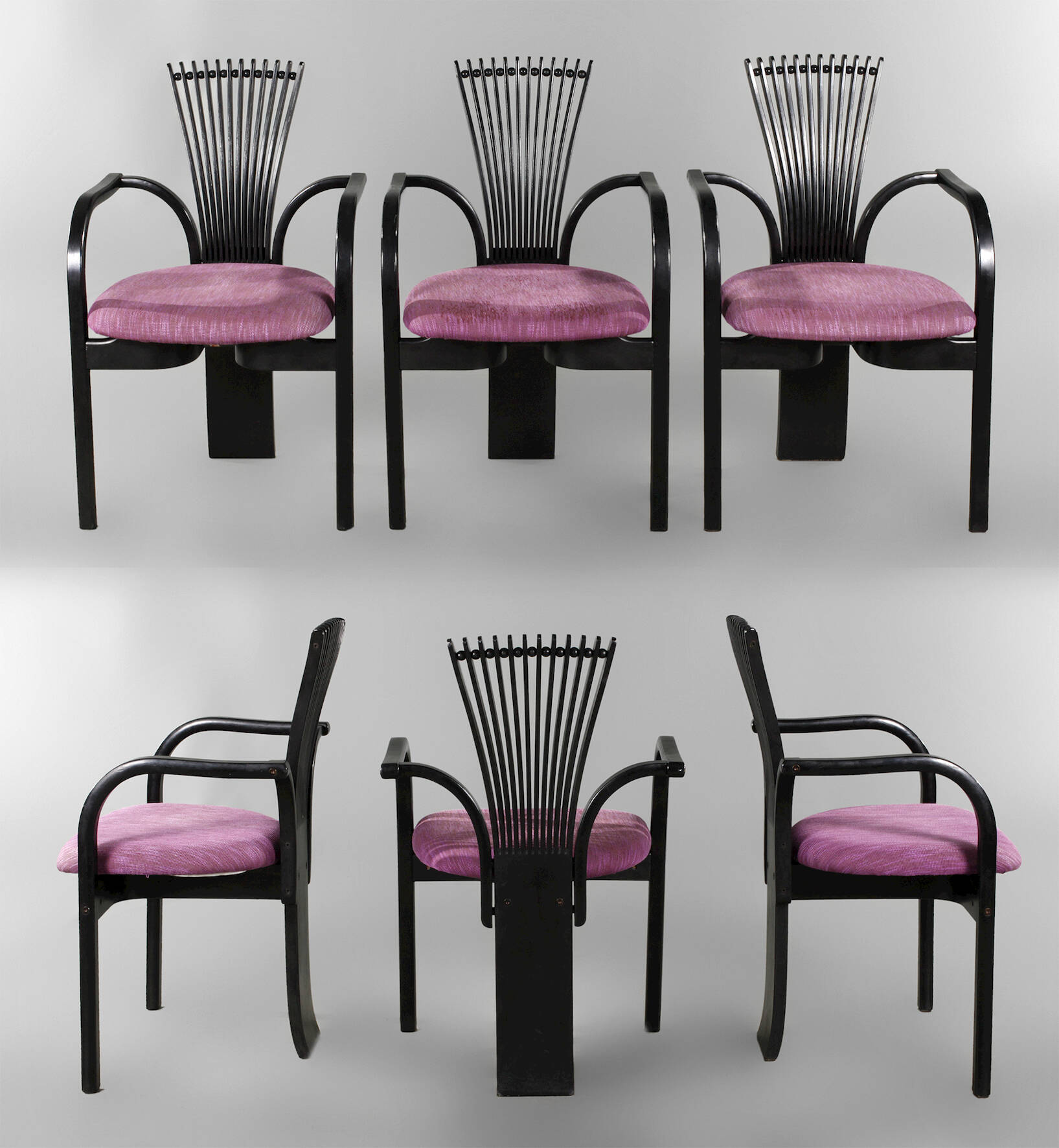 Sechs Totem Armlehnstühle