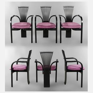 Sechs Totem Armlehnstühle