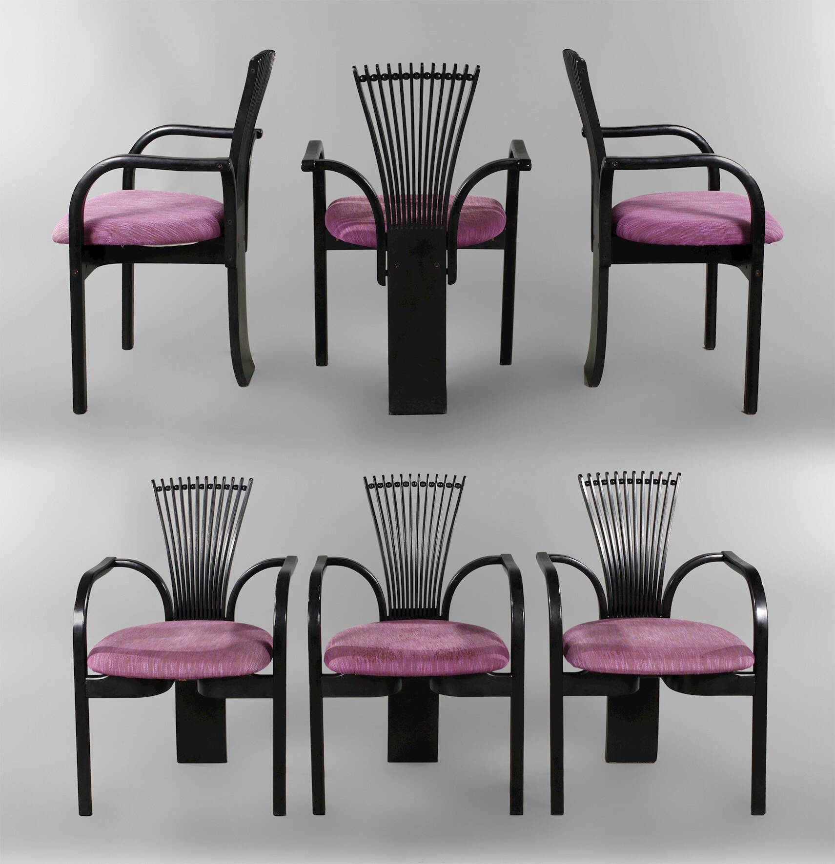 Sechs Totem Armlehnstühle