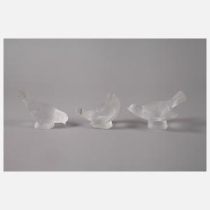 René Lalique drei Vögelchen