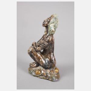 Hockender weiblicher Akt Anni Jung Dresden