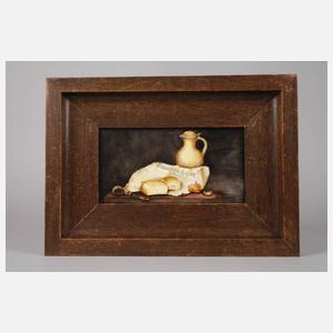 Bildplatte Stillleben mit Frankfurter Zeitung