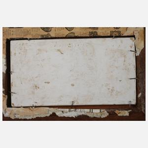 Bildplatte Stillleben mit Frankfurter Zeitung