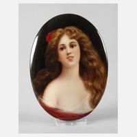 Porzellanplatte mit Mädchenportrait111