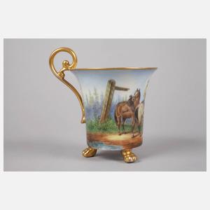 Löwentatzentasse mit Postillon