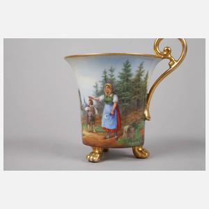 Löwentatzentasse mit Postillon