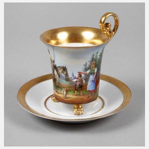 Löwentatzentasse mit Postillon