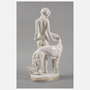 Hutschenreuther Mädchen mit Barsoi