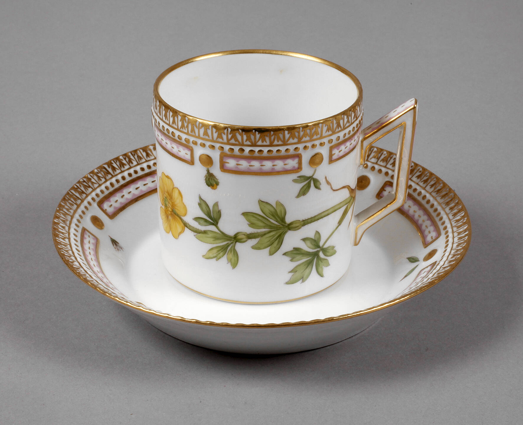 Kopenhagen Tasse mit Untertasse "Flora Danica"