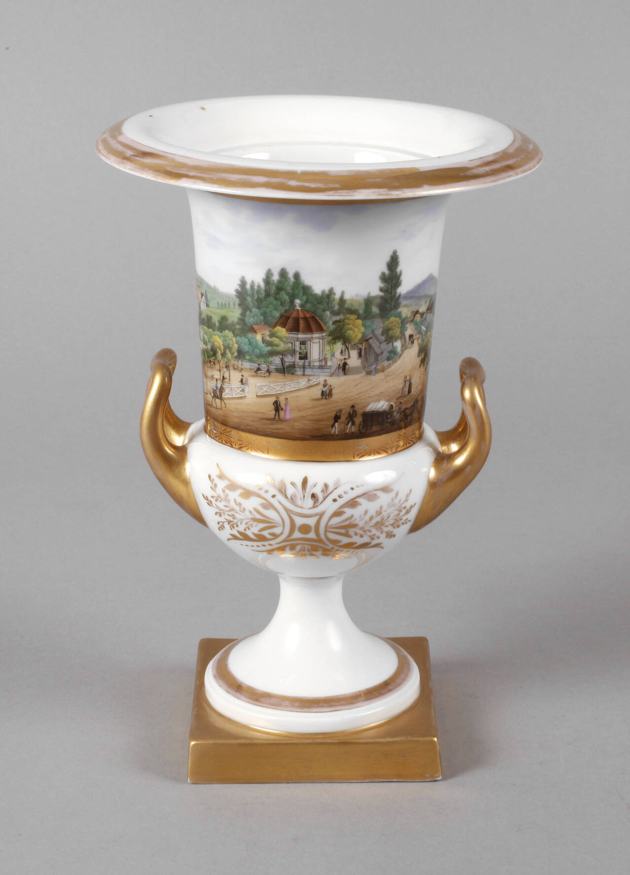 KPM Berlin Andenkenvase Salzbrunn