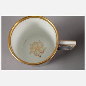 Meissen Deckeltasse Watteaumalerei
