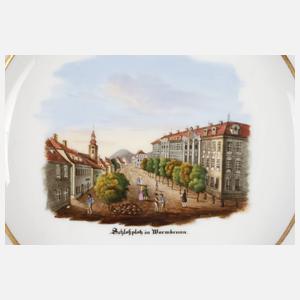 Meissen Teller "Schlossplatz in Warmbrunn"