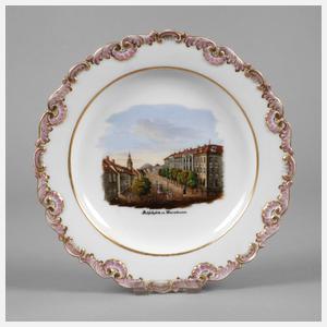 Meissen Teller "Schlossplatz in Warmbrunn"