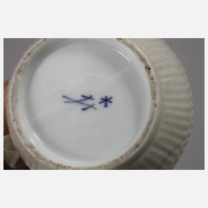 Meissen drei Kannen Weißporzellan