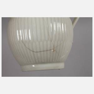 Meissen drei Kannen Weißporzellan