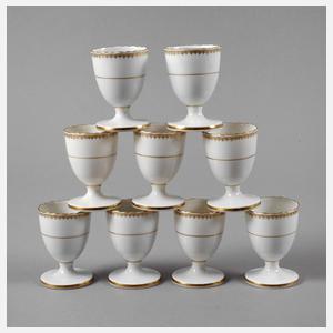 Meissen neun Eierbecher