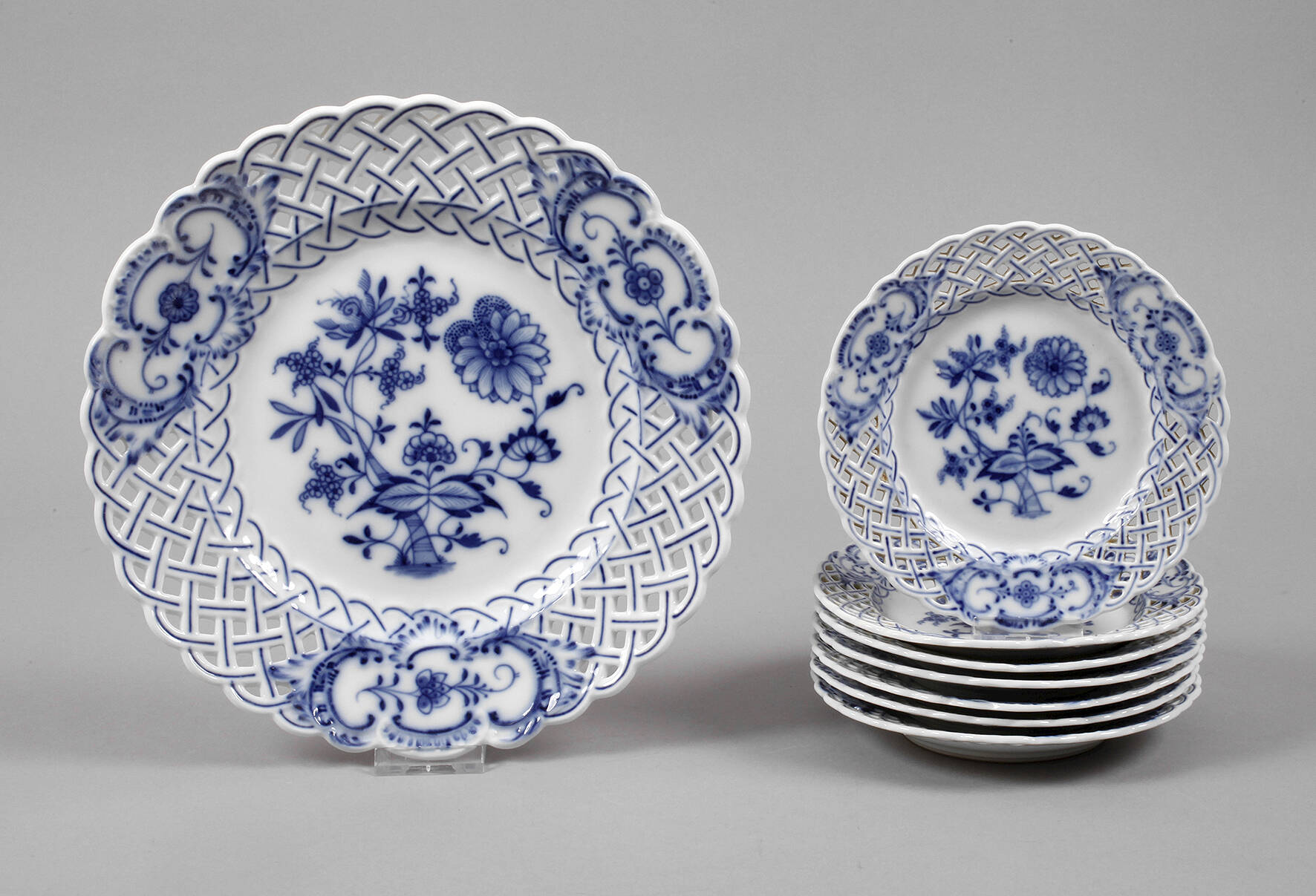 Meissen Teichert Dessertset Zwiebelmuster