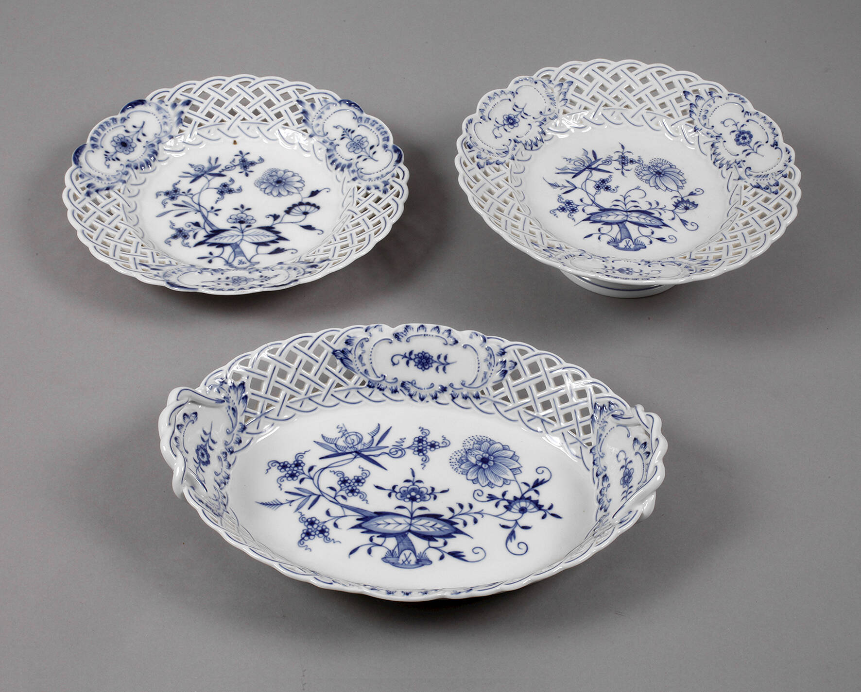 Meissen drei Teile Zwiebelmuster