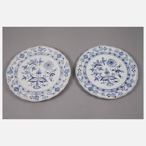 Meissen drei Vorlegeplatten Zwiebelmuster