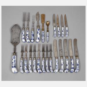 Konvolut Besteck mit Zwiebelmustergriffen