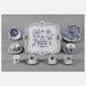 Meissen Konvolut mit Tablett