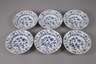 Meissen sechs Suppenteller mit Zwiebelmuster