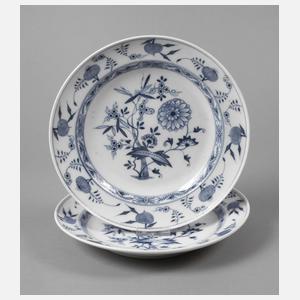 Meissen zwei Zwiebelmusterteller Marcolinizeit