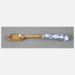 Meissen vergoldeter Silberlöffel