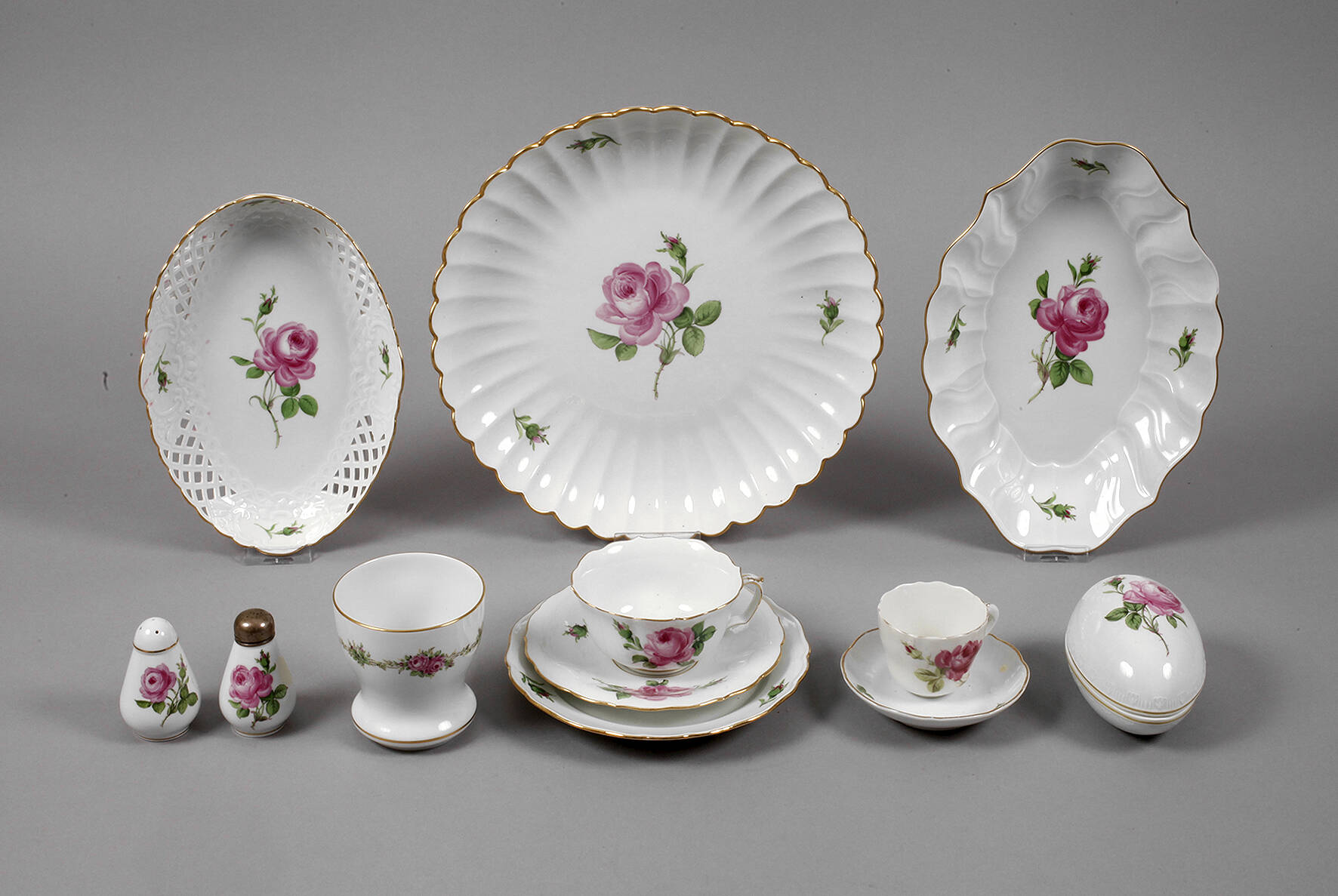 Meissen Konvolut "Rote Rose"