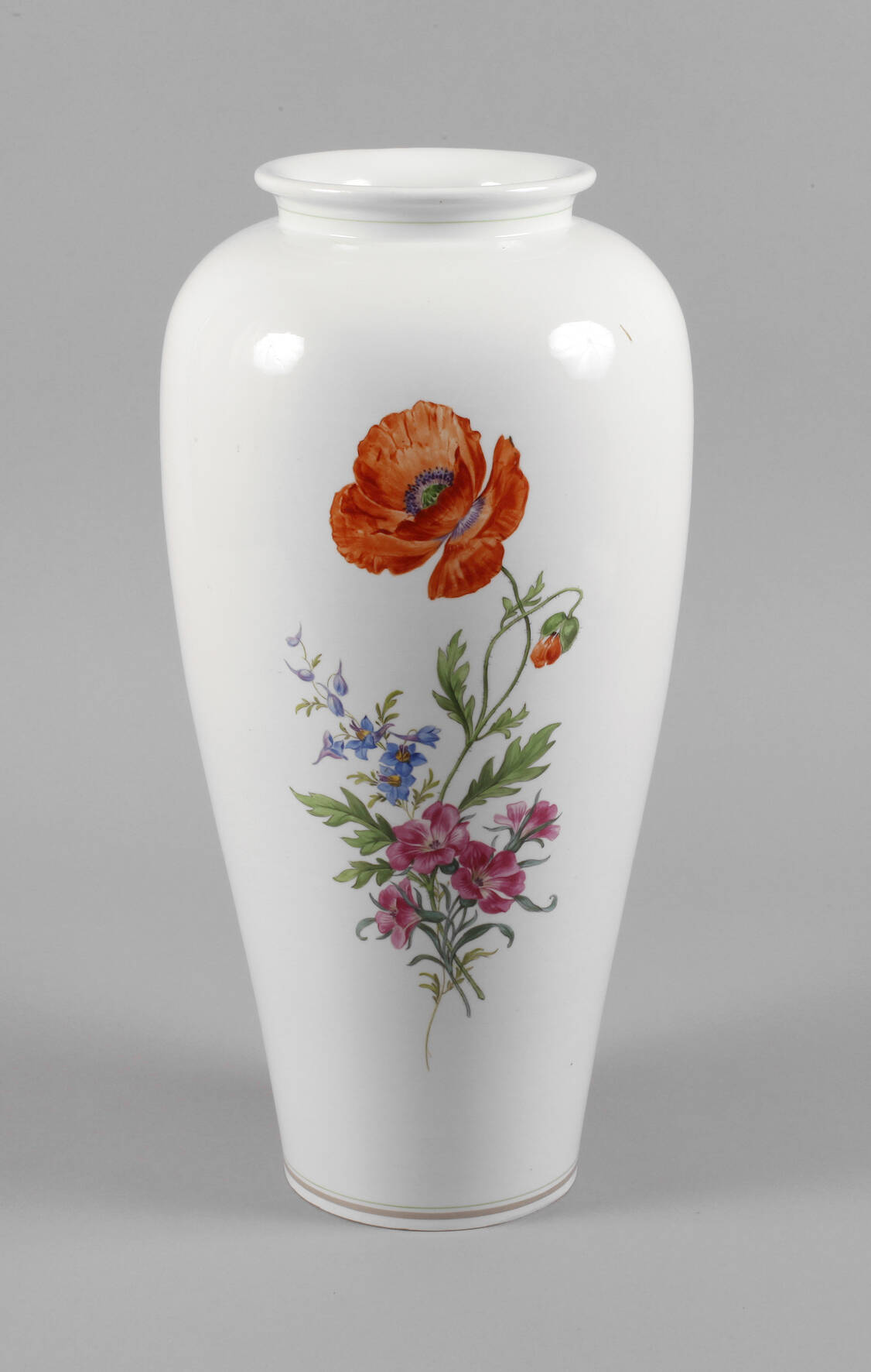 Meissen Bodenvase Blütenbukett