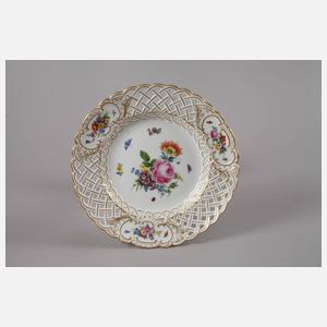 Meissen Tafelaufsatz Insektenmalerei