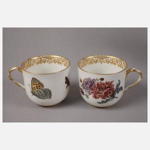 Meissen Kaffeeservice mit Insektenmalerei