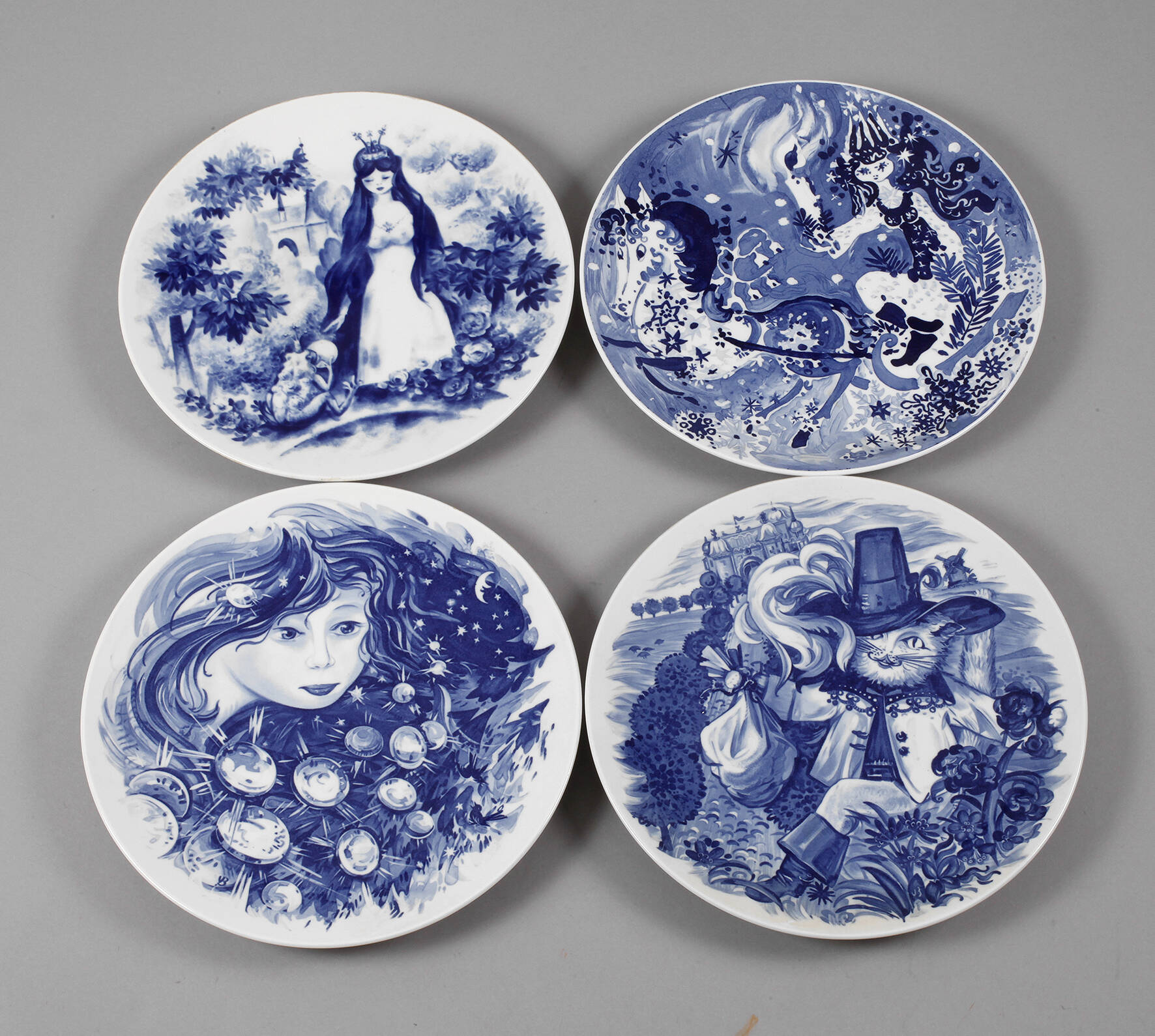 Meissen vier Märchenteller