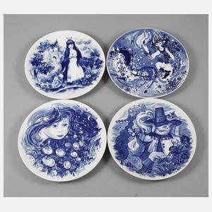 Meissen vier Märchenteller